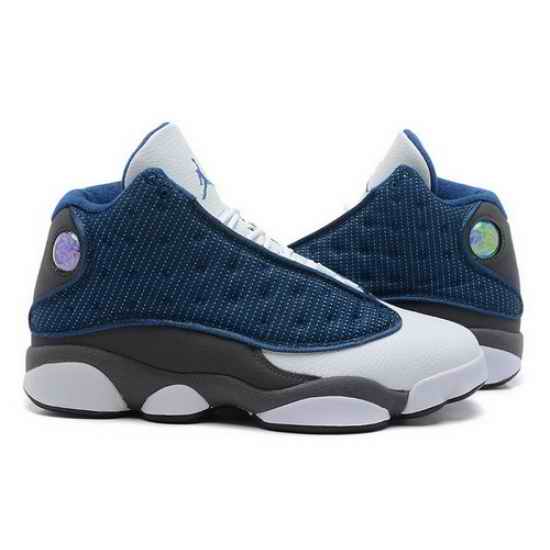 Air Jordan 13 Shoes 2013 Mens Grade AAA Navy Blue Grey White